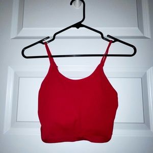 Red Cropped Tank Top
